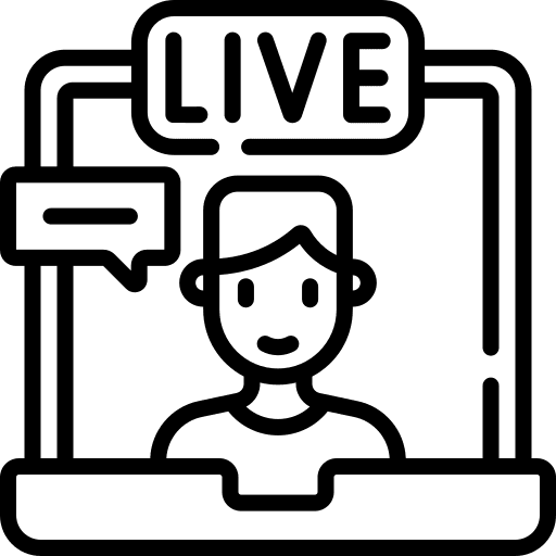 Live streaming user social media influencer icon