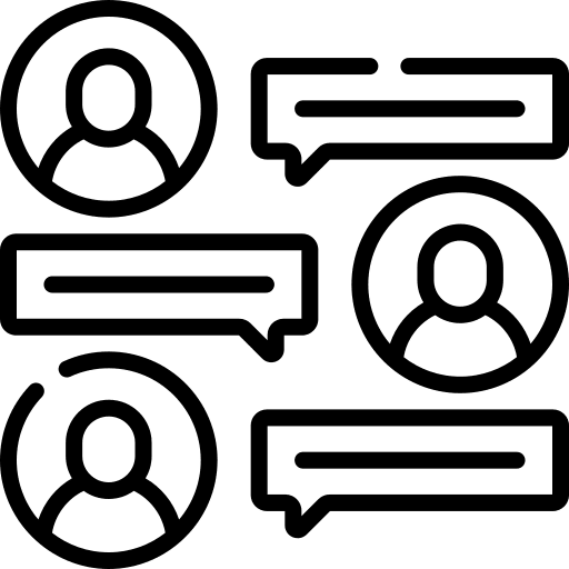 Comments dialogue communications social media icon