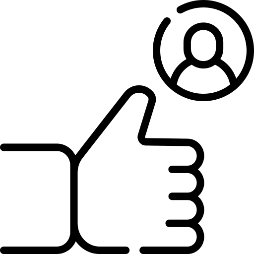 Like profile user hands and gestures icon