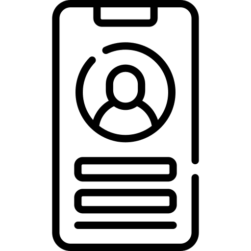 Login profile electronics mobile phone icon