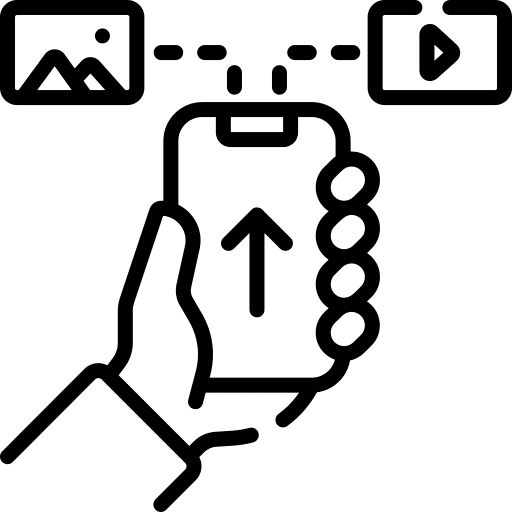 Send social network picture communications icon