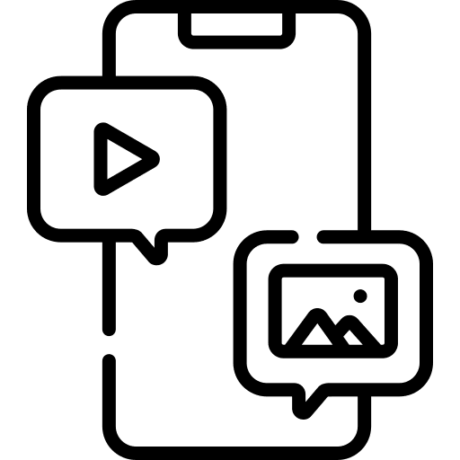 Attachment chat box social media communications icon