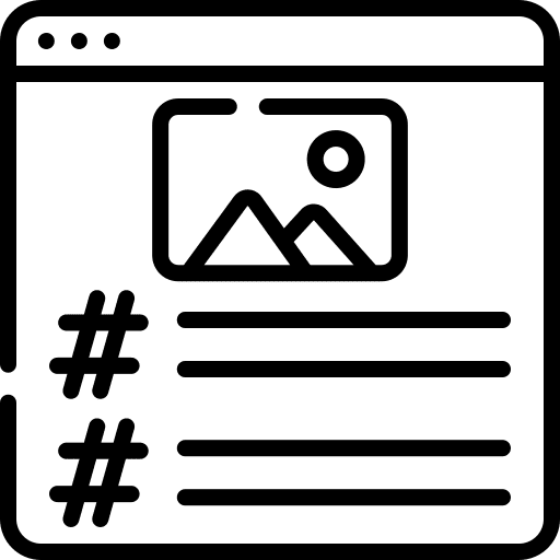 Hashtag seo and web tags social media icon