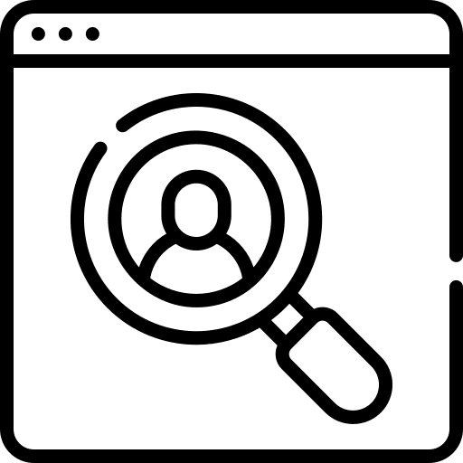 Search profile website loupe icon