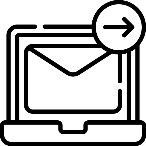 Send message envelope communications laptop icon