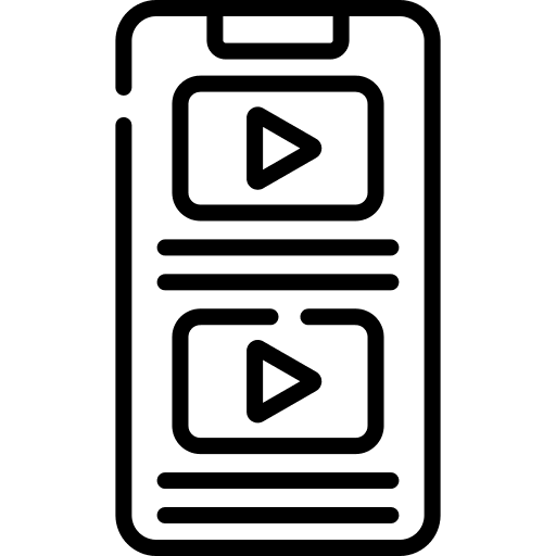 Video player smartphone music and multimedia electronics icon