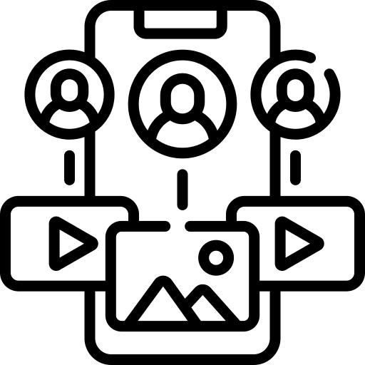 Social media profile electronics mobile phone icon