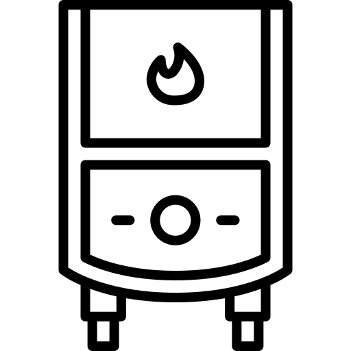 Heater electronics automation technology icon