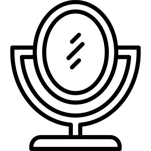 Mirror mirror grooming accessories icon