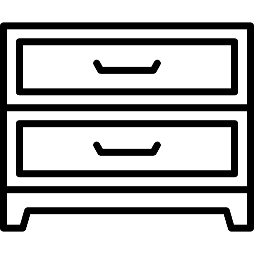 Nightstand furniture and household antique elegant icon