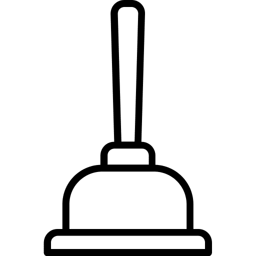 Plunger bathroom suction clean icon