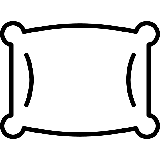 Bed pillows wellness relax comfortable icon