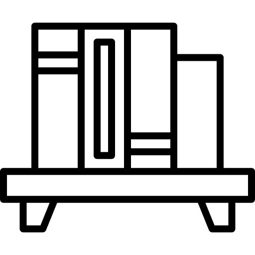 Bookshelf furniture and household bookshelf storage icon