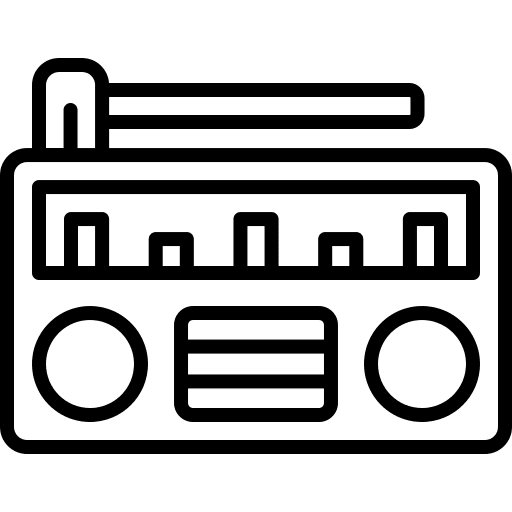 Radio news transistor radio antenna icon