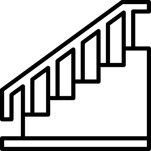 Stairs furniture and household stairway indoor icon