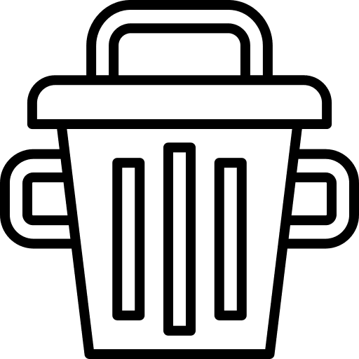 Trash bin garbage can rubbish bin ecology and environment icon