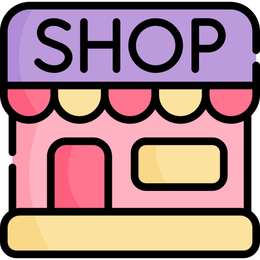 Shop commerce architecture and city building icon