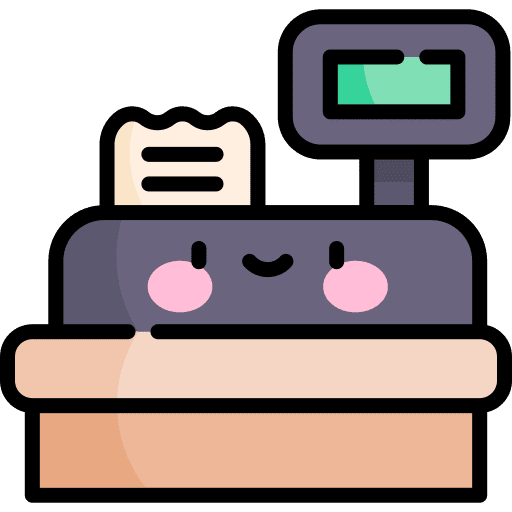 Cashier purchase commerce and shopping shop icon