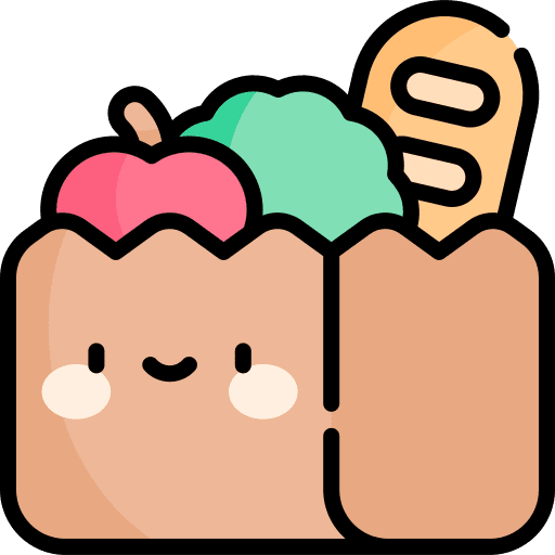 Paper bag commerce and shopping bread paper bag icon