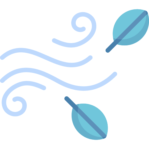 Wind leaf weather meteorology icon