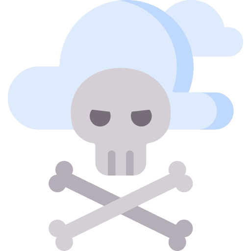 Extreme weather cloud crossbones climate change icon