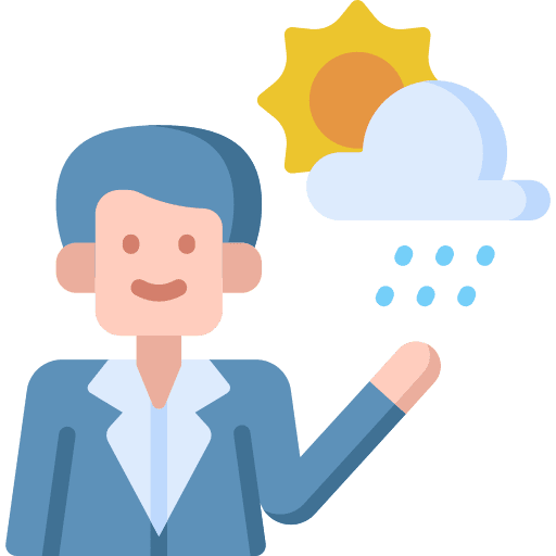 Forecaster weather forecast meteorology icon