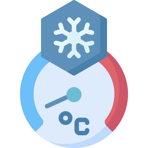 Low temperature snowflake winter low temperature icon