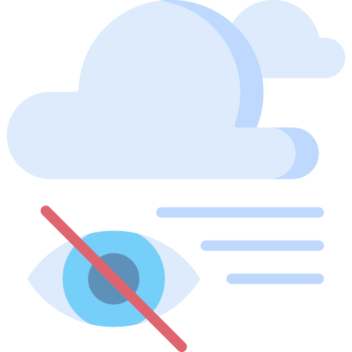 Low visibility eye weather not visible icon