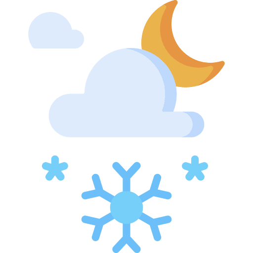 Snow snowflake weather moon icon