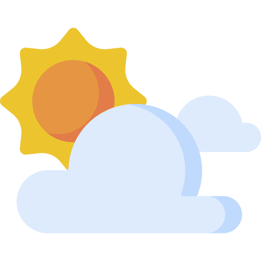 Cloudy sun cloud meteorology icon
