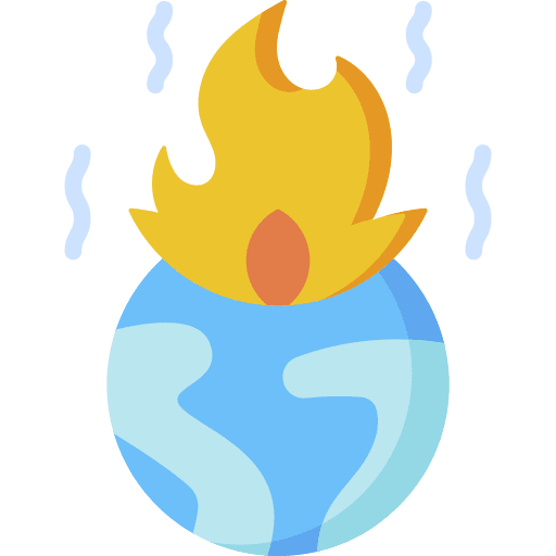 Global warming ecology and environment fire world icon