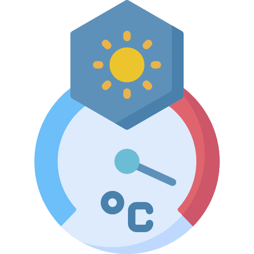 High temperature weather celsius meteorology icon