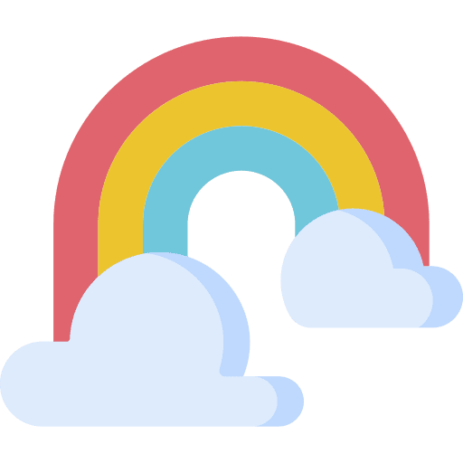 Rainbow sky spectrum weather icon