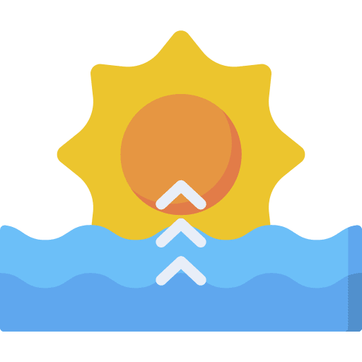 Sunrise meteorology wave sun icon