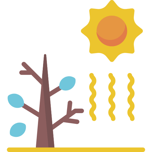 Warm meteorology weather leaves icon