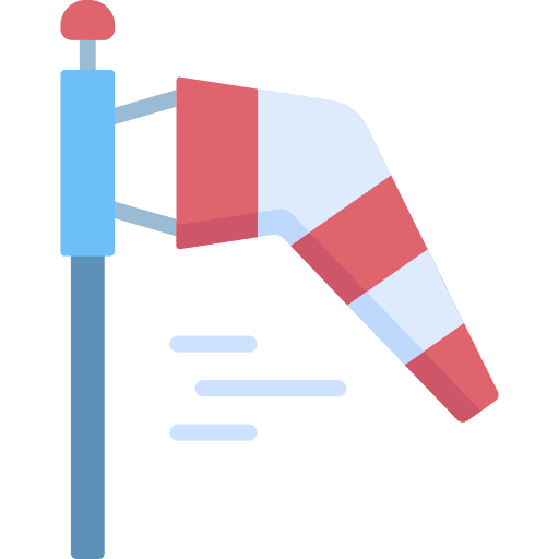 Windsock meteorology wind flag wind direction icon