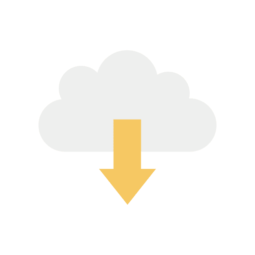 Download file down arrow seo and web file storage icon