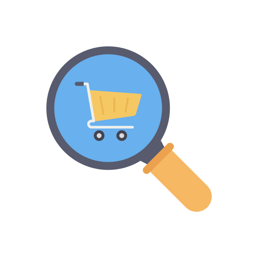 Search ecommerce commerce and shopping shopping cart icon