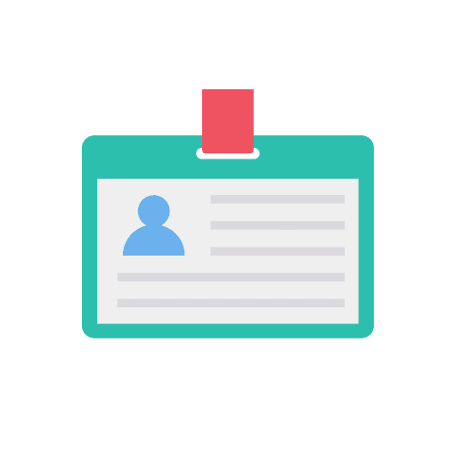 Id card profile identity id card icon