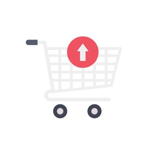 Shopping cart shopping cart ecommerce up arrow icon