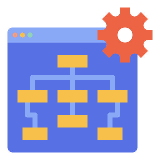Software commerce and shopping software planning icon