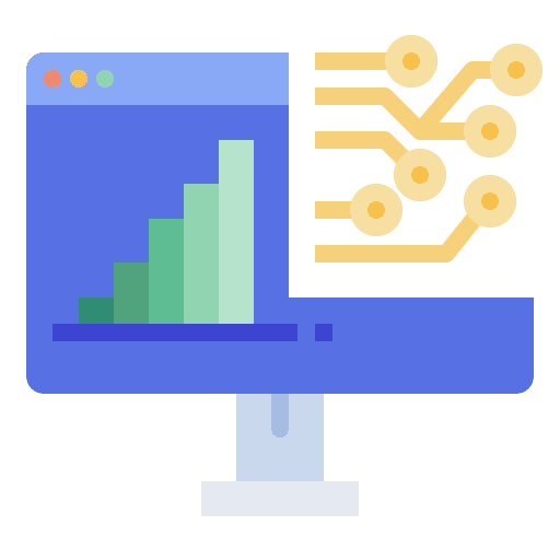 Transformation commerce and shopping transformation statistic icon
