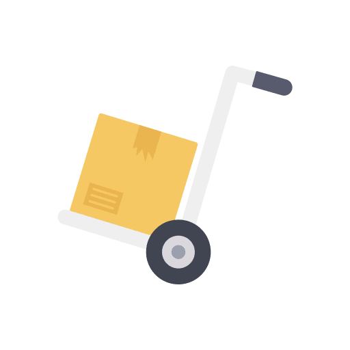 Trolley package trolley shipping and delivery icon