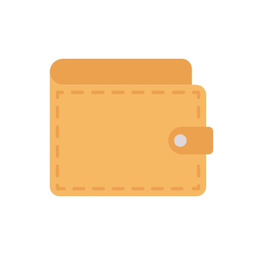Wallet money payment purse icon