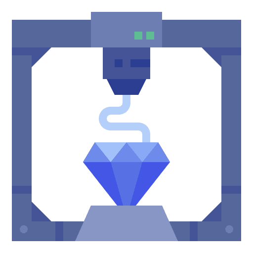 3d printing 3d printing diamond art and design icon