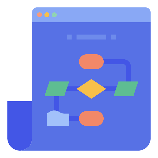 Process flowchart technology process icon