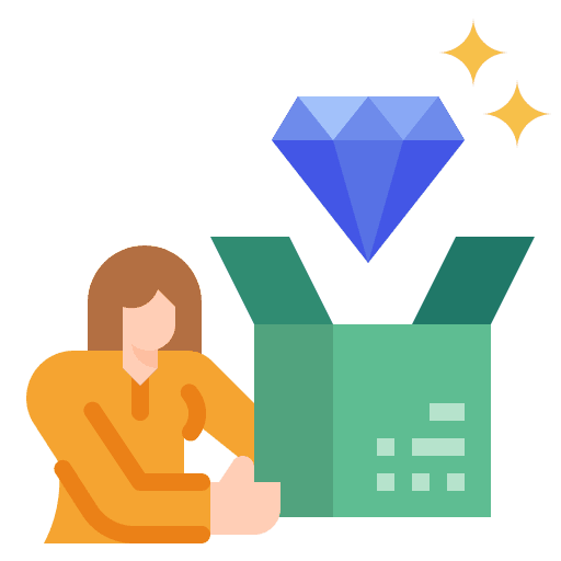 Product present value branding icon