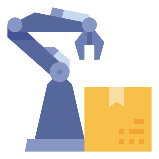 Robotic technology commerce and shopping product icon