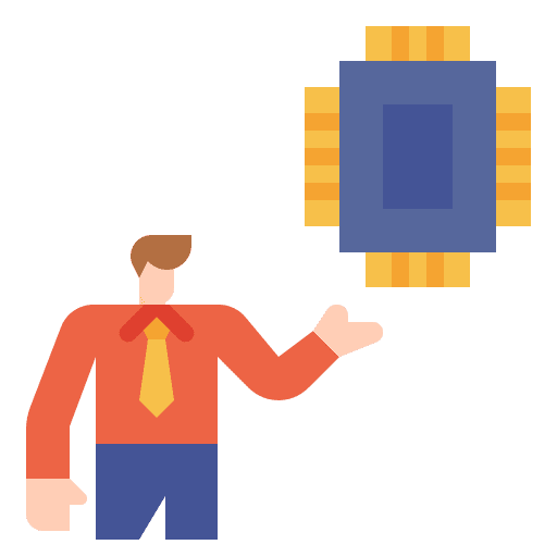 Consulting technology processor chip icon
