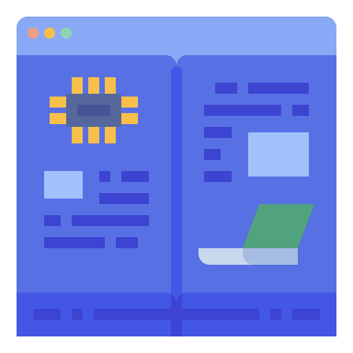 Information commerce and shopping technology knowledge icon